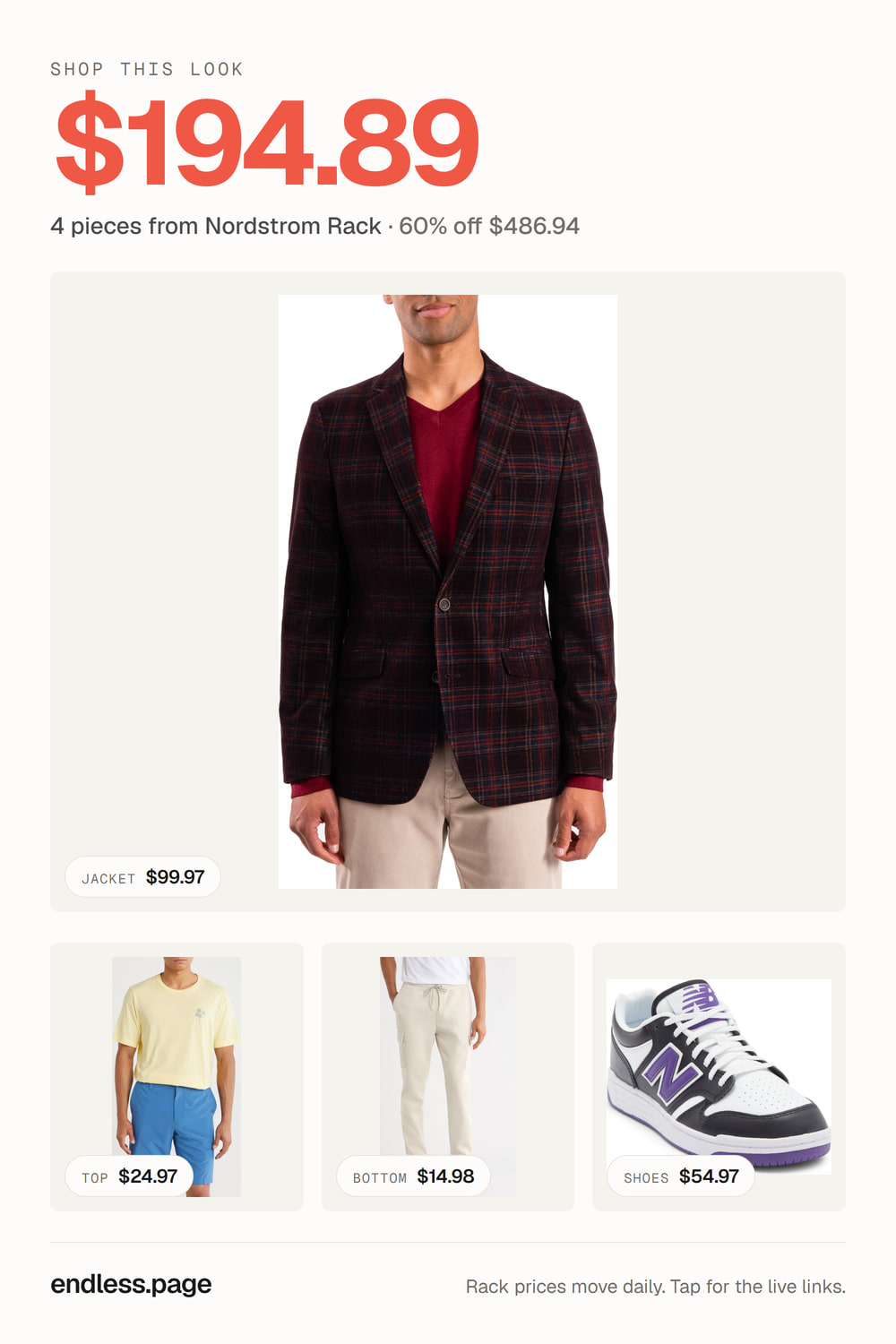 Men's brown outfit under $200 · 4 pieces from Nordstrom Rack