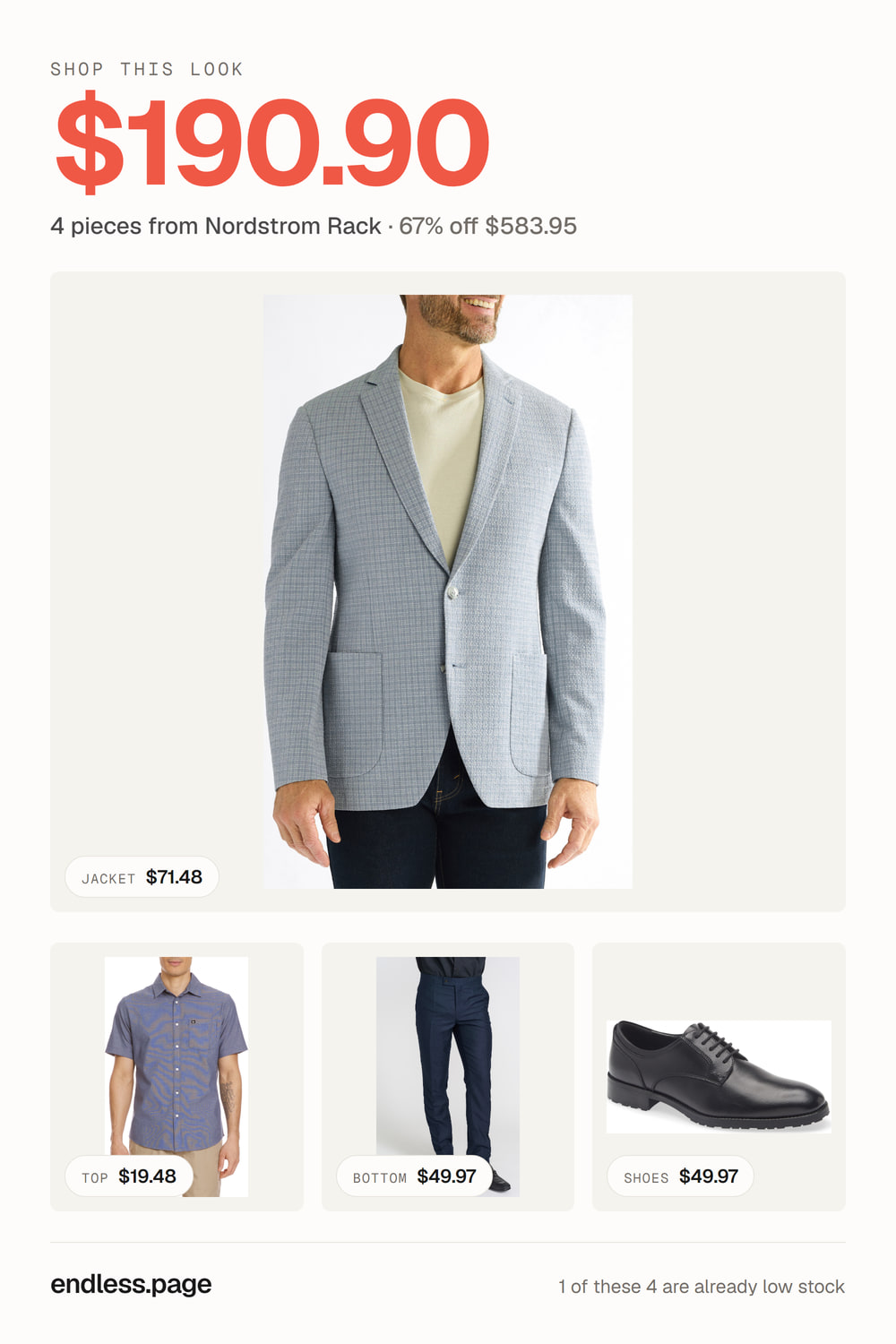 Men's outfit under $200 · 4 pieces from Nordstrom Rack