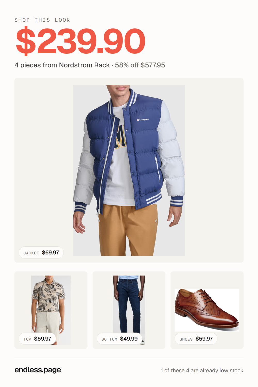 Men's outfit under $250 · 4 pieces from Nordstrom Rack