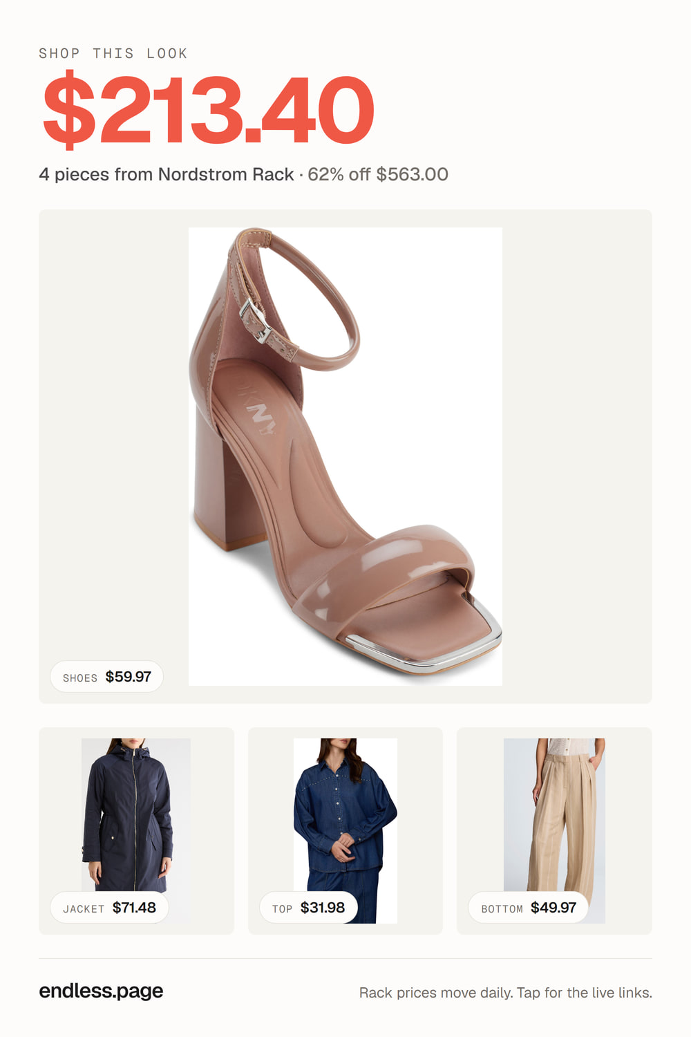 Women's pink outfit under $250 · 4 pieces from Nordstrom Rack