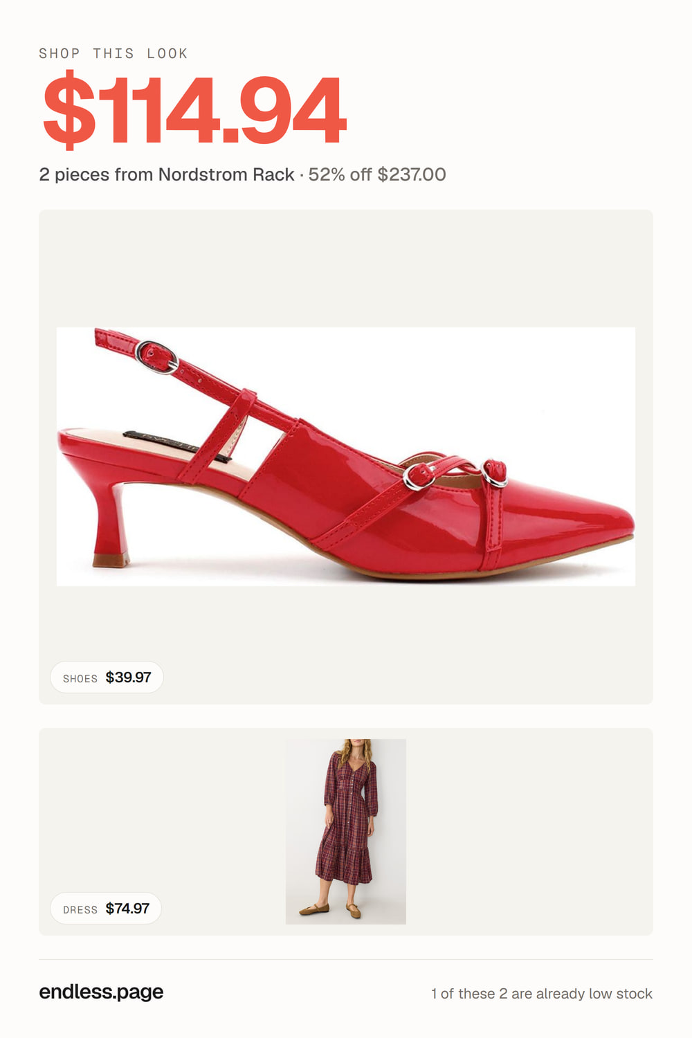 Women's red outfit under $150 · 2 pieces from Nordstrom Rack