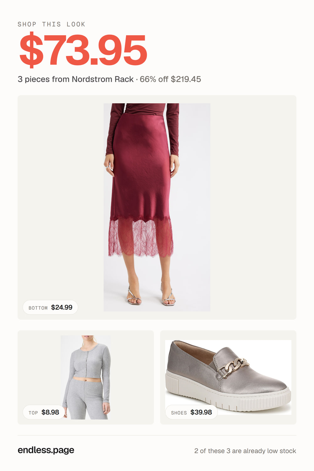 Women's red outfit under $75 · 3 pieces from Nordstrom Rack